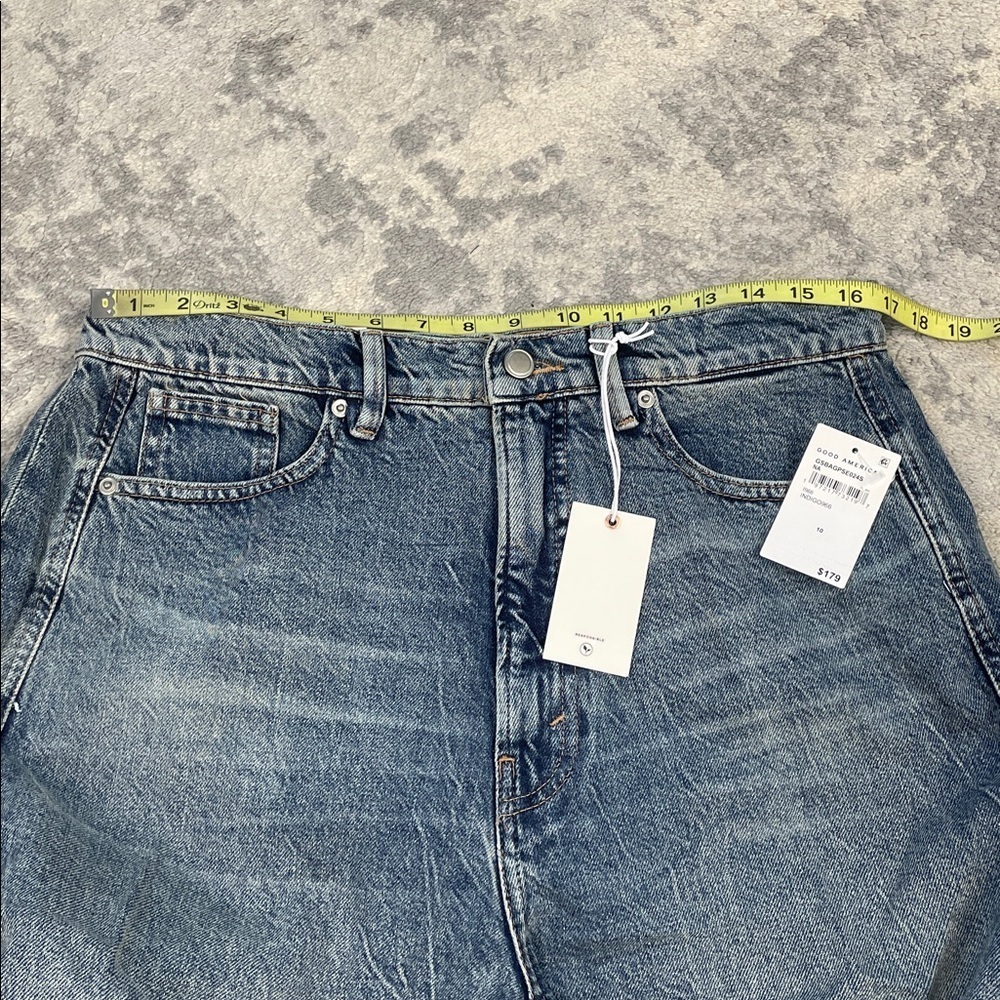 NWT Good American Good Extreme Barrel Jeans High Rise Wide Loose Indigo Sz 10 30 - Picture 11 of 15